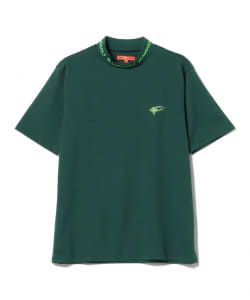〈MEN〉BEAMS GOLF ORANGE LABEL / メッシュ ボーダー モックネックシャツ