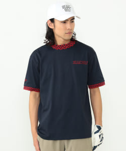BEAMS GOLF ORANGE LABEL / 襟ジャカード モックネックシャツ