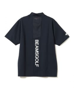 BEAMS GOLF ORANGE LABEL / バック 切り替え メッシュ モックネックシャツ