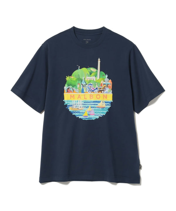 BEAMS GOLF（ビームス ゴルフ）MALBON GOLF / HARBOUR プリントTシャツ 