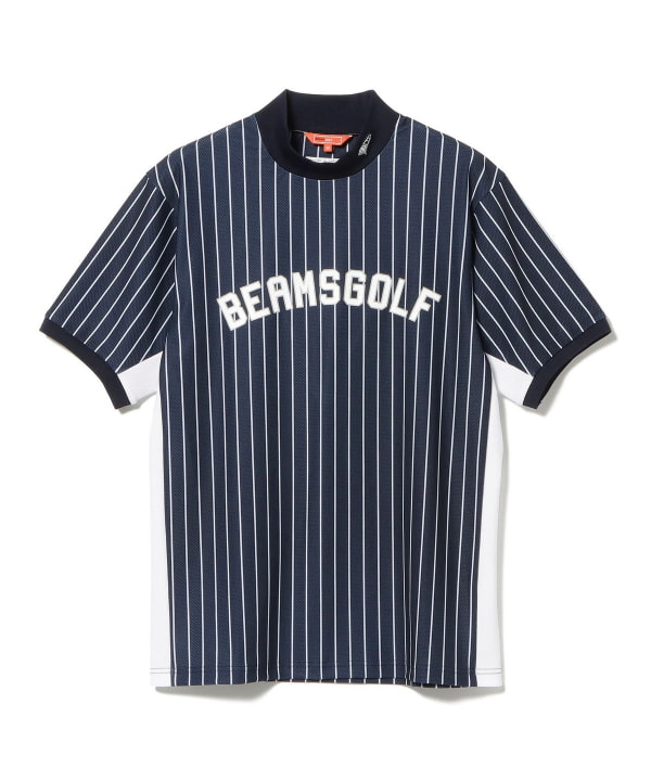 BEAMS GOLF（ビームス ゴルフ）〈MEN〉 ORANGE LABEL / ストライプ モックネックシャツ（Tシャツ・カットソー  カットソー）通販｜BEAMS