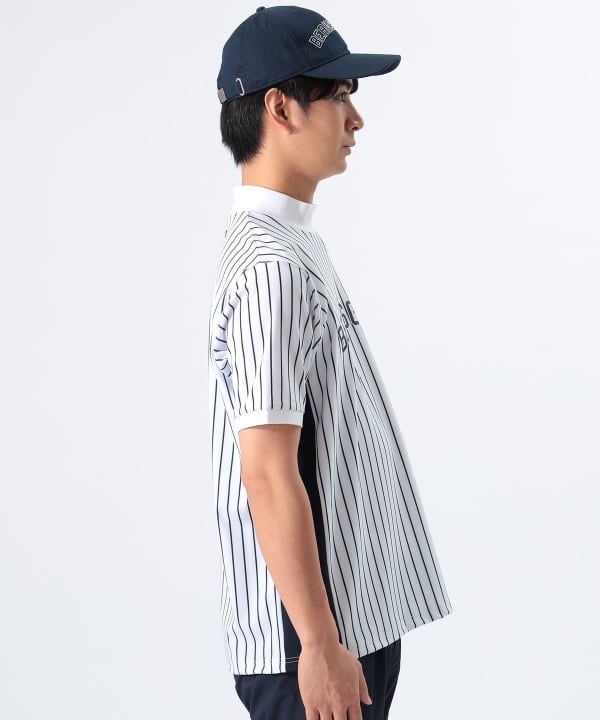 BEAMS GOLF（ビームス ゴルフ）〈MEN〉 ORANGE LABEL / ストライプ モックネックシャツ（Tシャツ・カットソー  カットソー）通販｜BEAMS