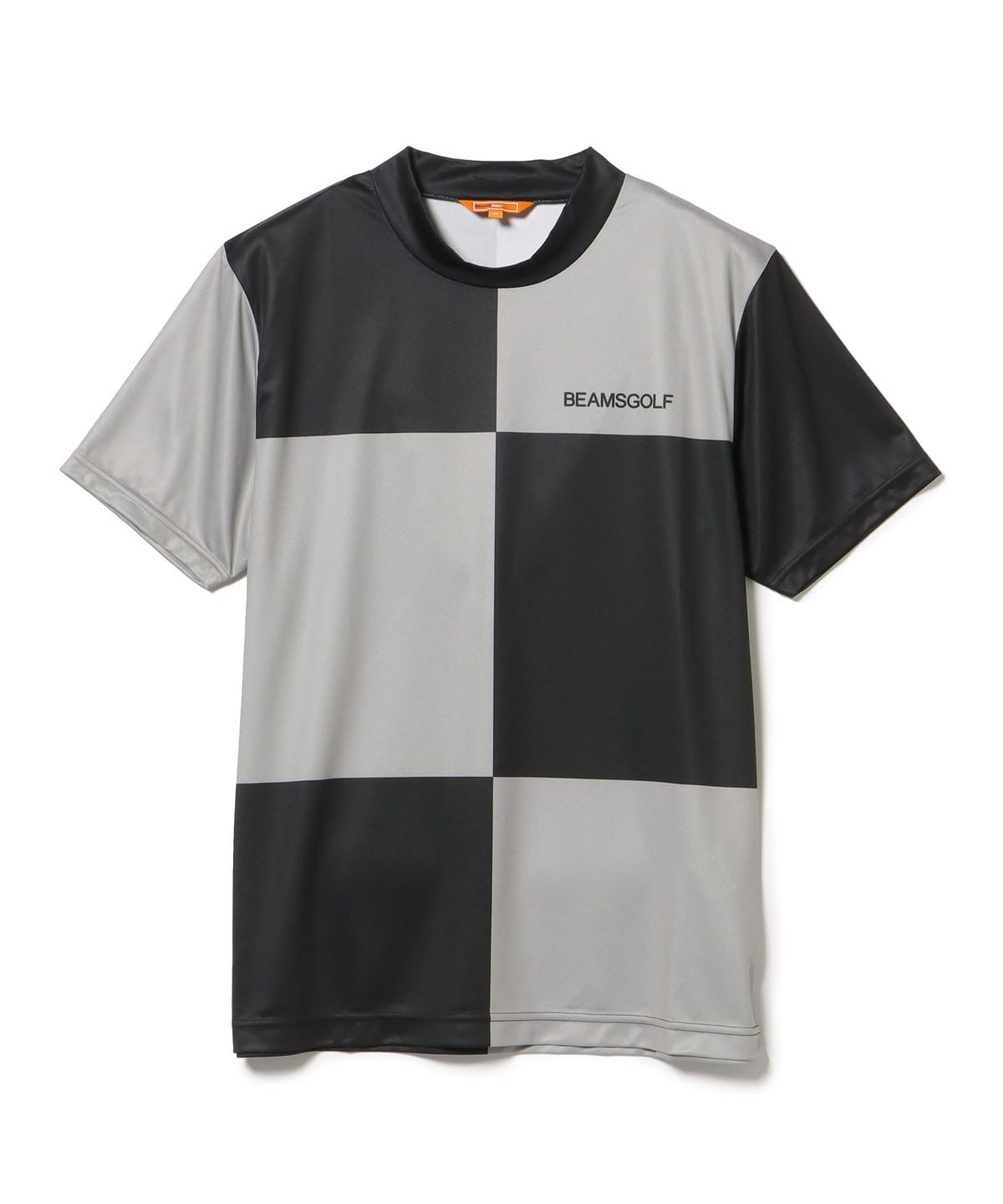 ORANGE LABEL / ブロックチェック モックネック シャツ Tシャツ・カットソー MEN BLACK M ORANGE LABEL / ブロックチェック モックネック シャツ Tシャツ・カットソー MEN BLACK M