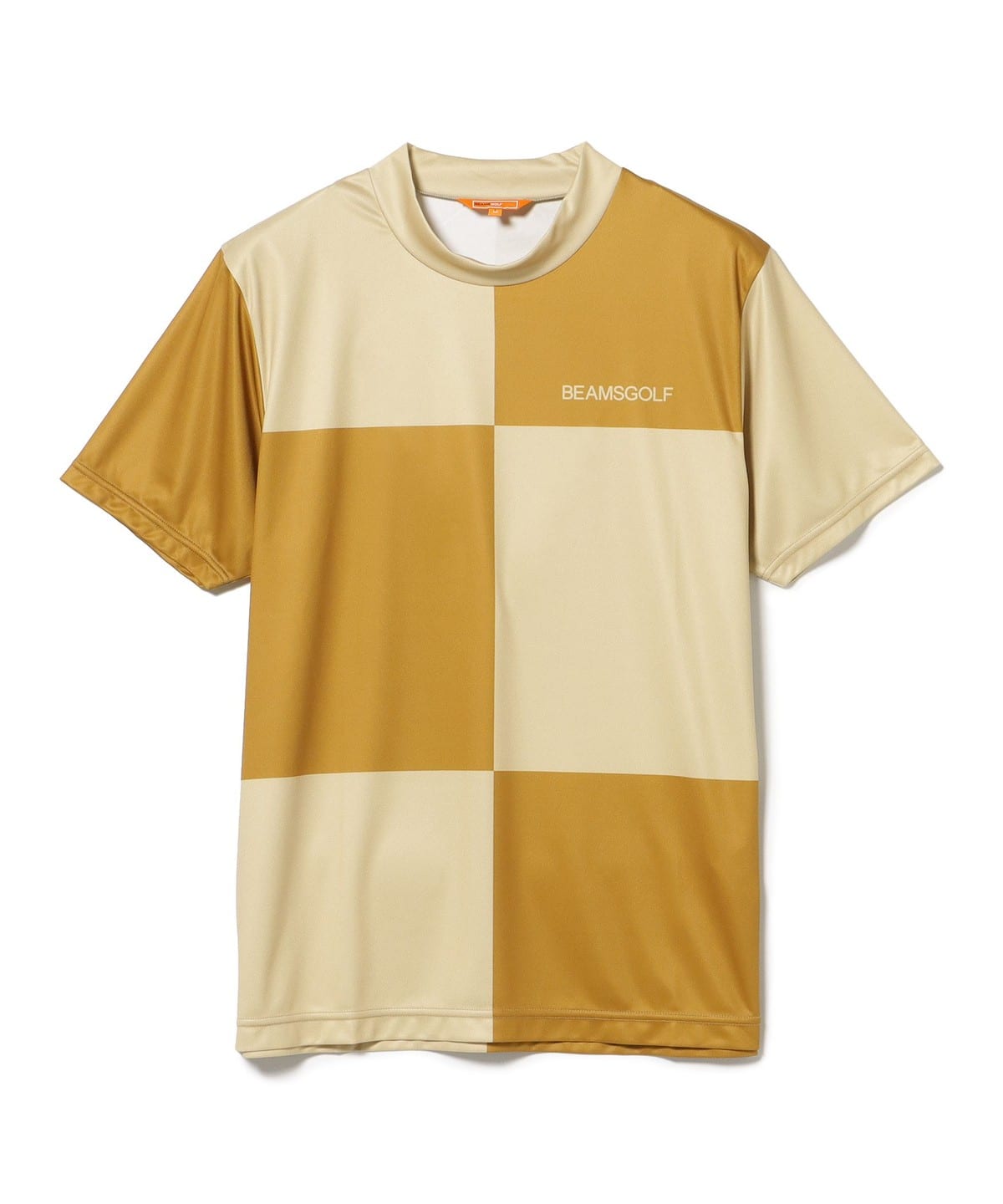 ORANGE LABEL / ブロックチェック モックネック シャツ Tシャツ・カットソー MEN BEIGE L ORANGE LABEL / ブロックチェック モックネック シャツ Tシャツ・カットソー MEN BEIGE L
