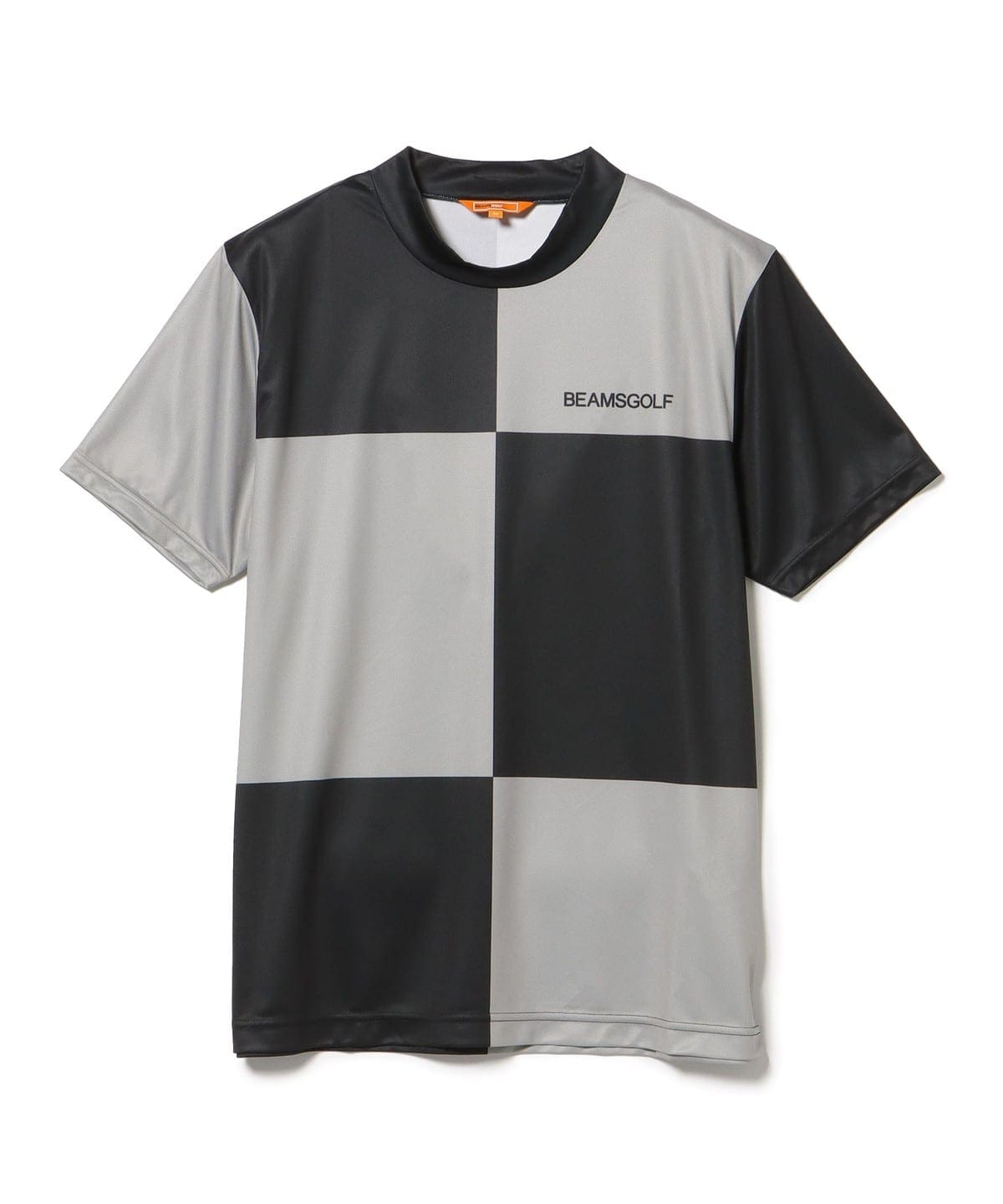 ORANGE LABEL / ブロックチェック モックネック シャツ Tシャツ・カットソー MEN BLACK L ORANGE LABEL / ブロックチェック モックネック シャツ Tシャツ・カットソー MEN BLACK L