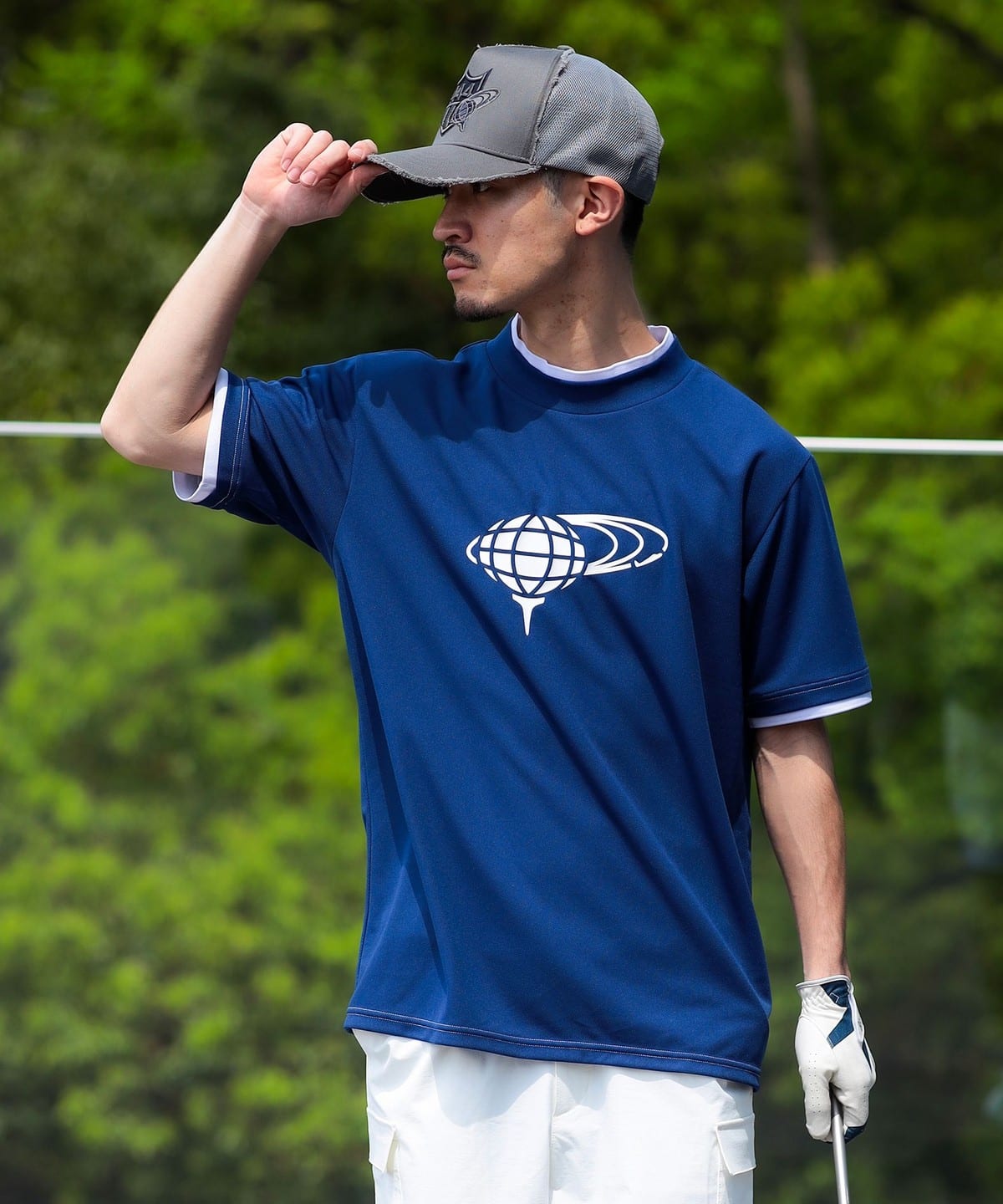 ORANGE LABEL / レイヤード モックネックシャツ Tシャツ・カットソー MEN NAVY S ORANGE LABEL / レイヤード モックネックシャツ Tシャツ・カットソー MEN NAVY S