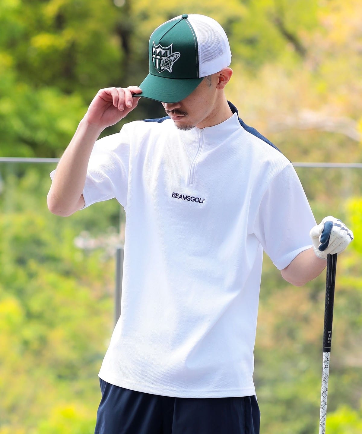 ORANGE LABEL / 切り替え ハーフジップ モックネックシャツ Tシャツ・カットソー MEN WHITE M ORANGE LABEL / 切り替え ハーフジップ モックネックシャツ Tシャツ・カットソー MEN WHITE M
