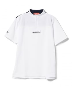 ORANGE LABEL / 切り替え ハーフジップ モックネックシャツ