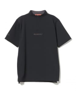 ORANGE LABEL / 切り替え ハーフジップ モックネックシャツ