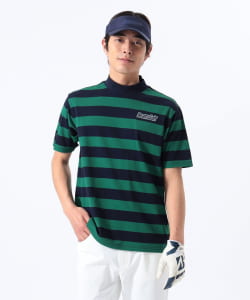 〈MEN〉ORANGE LABEL / 鹿の子 ボーダー モックネックシャツ