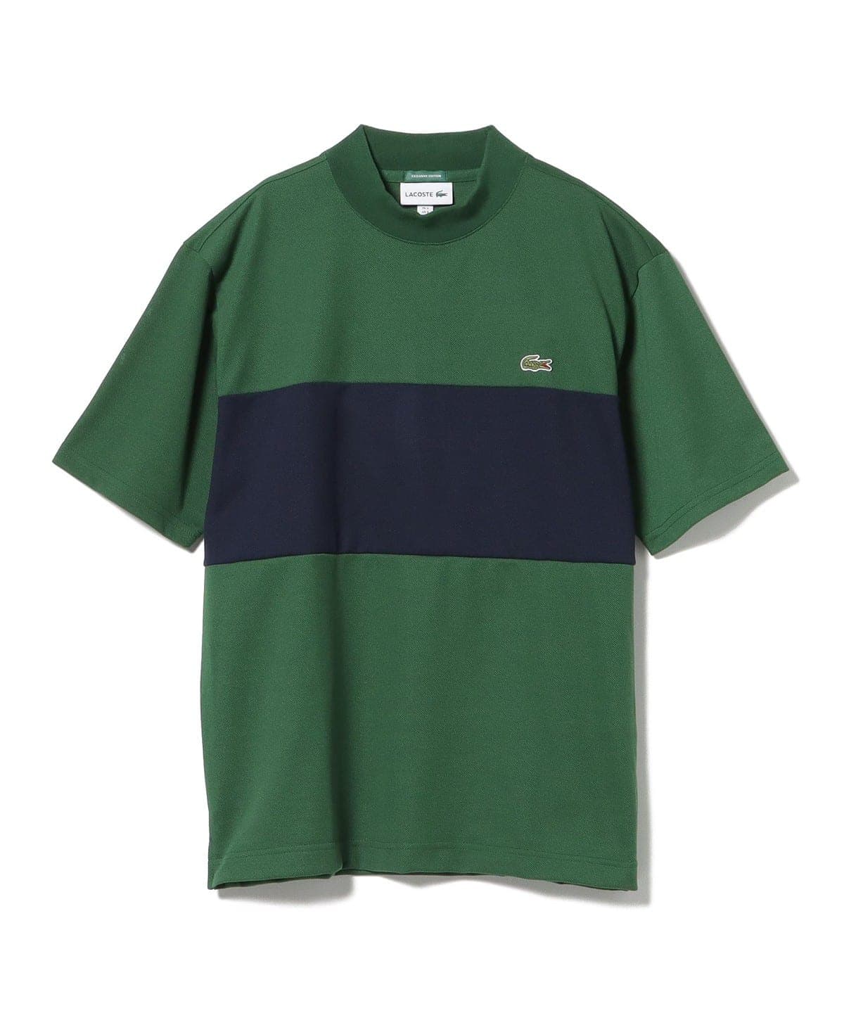 〈MEN〉【別注】LACOSTE ラコステ / 鹿の子 パネル モックネックシャツ Tシャツ・カットソー MEN GREEN XL 〈MEN〉【別注】LACOSTE ラコステ / 鹿の子 パネル モックネックシャツ Tシャツ・カットソー MEN GREEN XL