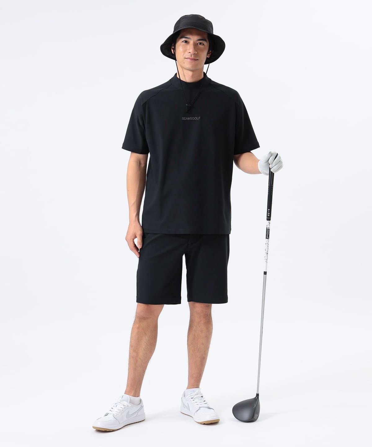 BEAMS GOLF メッシュシャツ L 黒 BEAMS GOLF（ビームス ゴルフ）ORANGE LABEL / 切替メッシュ