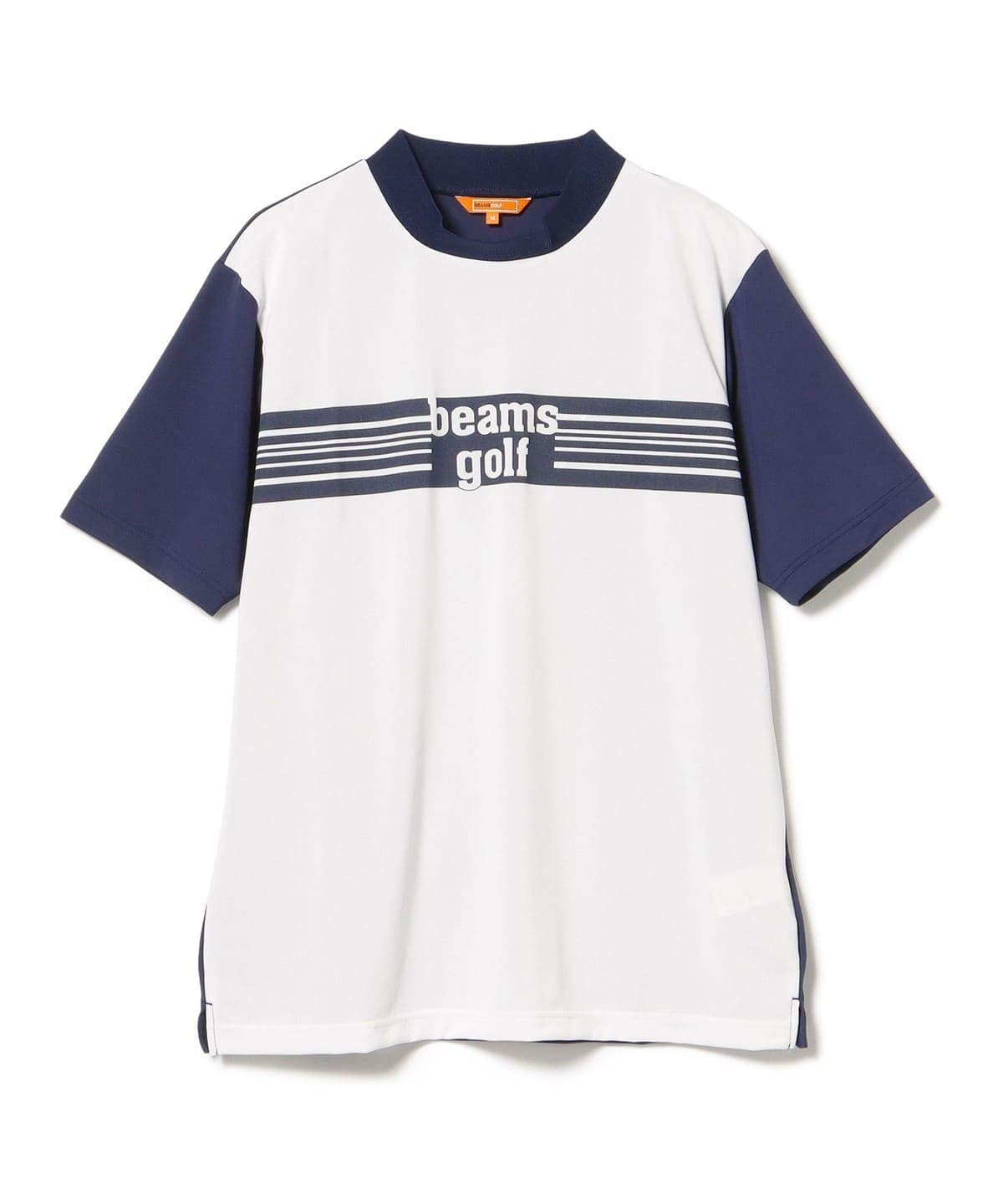 ORANGE LABEL / ワンポイントボーダー モックネック【UV】 Tシャツ・カットソー MEN WHITE XL ORANGE LABEL / ワンポイントボーダー モックネック【UV】 Tシャツ・カットソー MEN WHITE XL