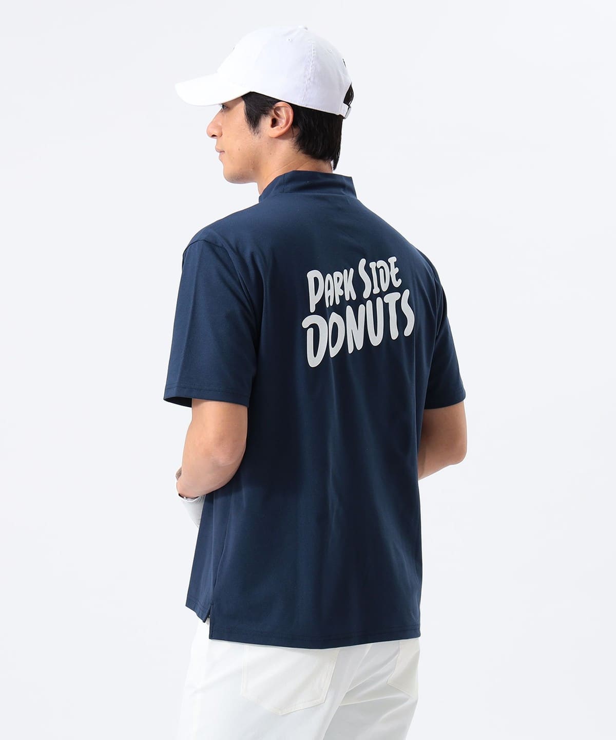 〈MEN〉【別注】PARK SIDE DONUTS / フラッグロゴ モックネックシャツ【DRY・UV・STRETCH】. Tシャツ・カットソー MEN NAVY L 〈MEN〉【別注】PARK SIDE DONUTS / フラッグロゴ モックネックシャツ【DRY・UV・STRETCH】. Tシャツ・カットソー MEN NAVY L