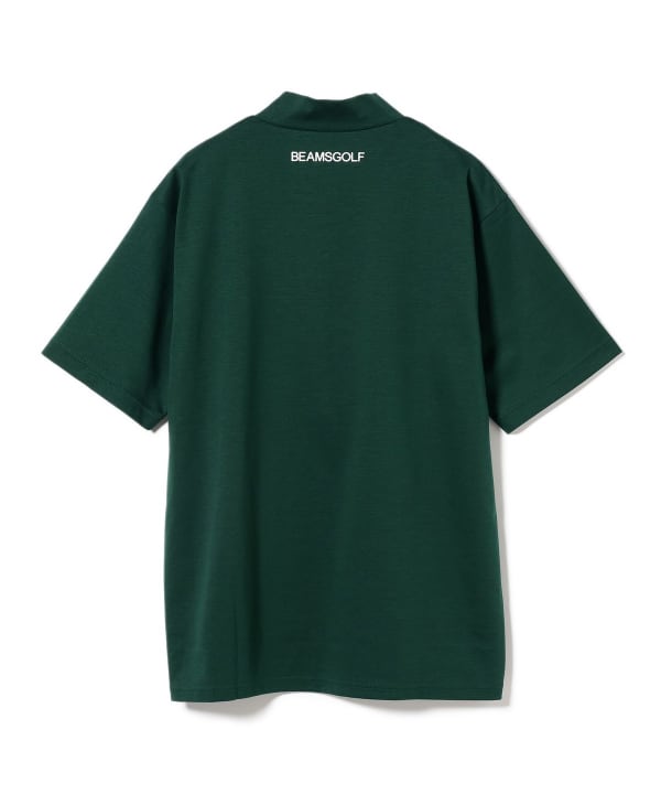 1*0様 BEAMS GOLF グリーン L 鹿子編みのモックネック ビームスゴルフ カラーブロックモックネック 83-14-0019-461（グリーン