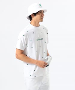 ORANGE LABEL / ドット総柄 モックネックシャツ【DRY・UV・STRETCH】