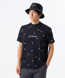 ORANGE LABEL / ドット総柄 モックネックシャツ【DRY・UV・STRETCH】