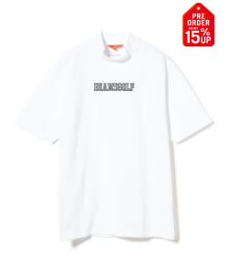 【+15%ポイントUP】ORANGE LABEL / リブ襟 ロゴ刺繍 モックネックシャツ【DRY・UV・STRETCH】