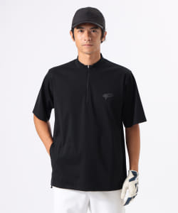 【+15%ポイントUP】ORANGE LABEL / ハーフジップ 裾ドローコード モックネックシャツ【STRETCH】