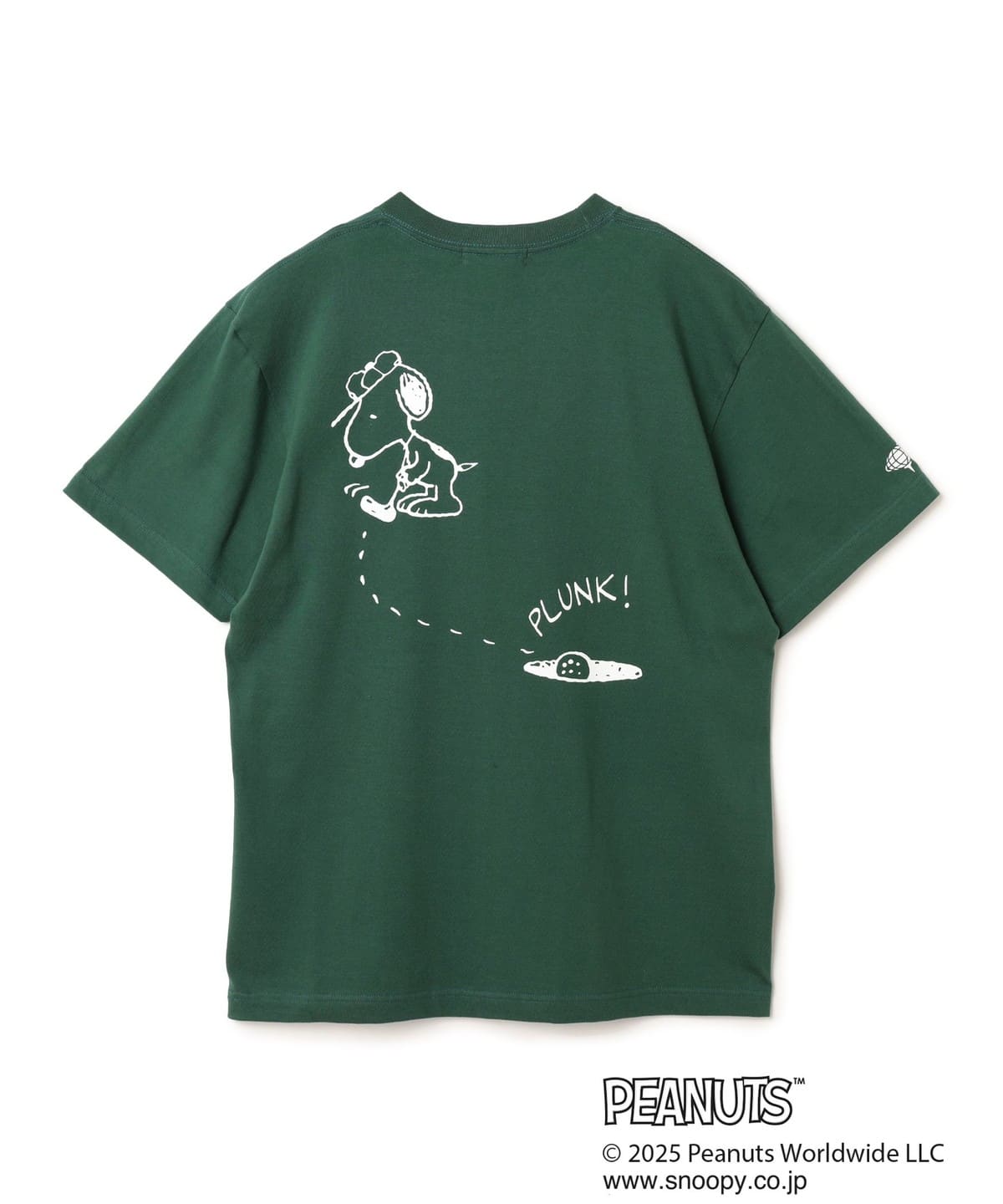〈UNISEX〉PEANUTS スヌーピー バックプリント Tシャツ Tシャツ・カットソー MEN GREEN M 〈UNISEX〉PEANUTS スヌーピー バックプリント Tシャツ Tシャツ・カットソー MEN GREEN M