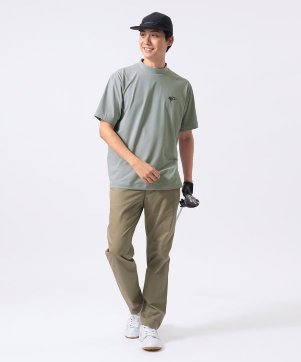 美品☆BEAMS GOLFオレンジレーベル☆裏ボアタートルネックメンズMカーキ緑 美品☆BEAMS GOLFオレンジレーベル☆裏ボアタートルネックメンズM