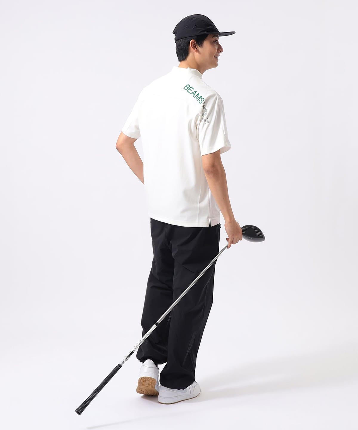 BEAMS GOLF BEAMS GOLF ORANGE / Logo Mock Neck Shirt with Different
