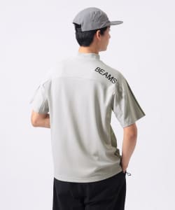 ORANGE LABEL / ヨーク異素材切り替え ロゴモックネックシャツ