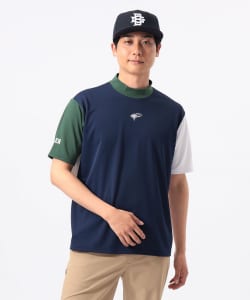 ORANGE LABEL / クレイジーパターン モックネックシャツ（吸水速乾・UVカット）