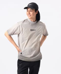 ORANGE LABEL / ムラ染め風プリント モックネックシャツ