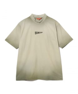 ORANGE LABEL / ムラ染め風プリント モックネックシャツ