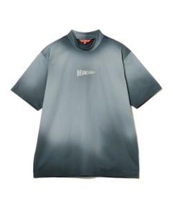 ORANGE LABEL / ムラ染め風プリント モックネックシャツ