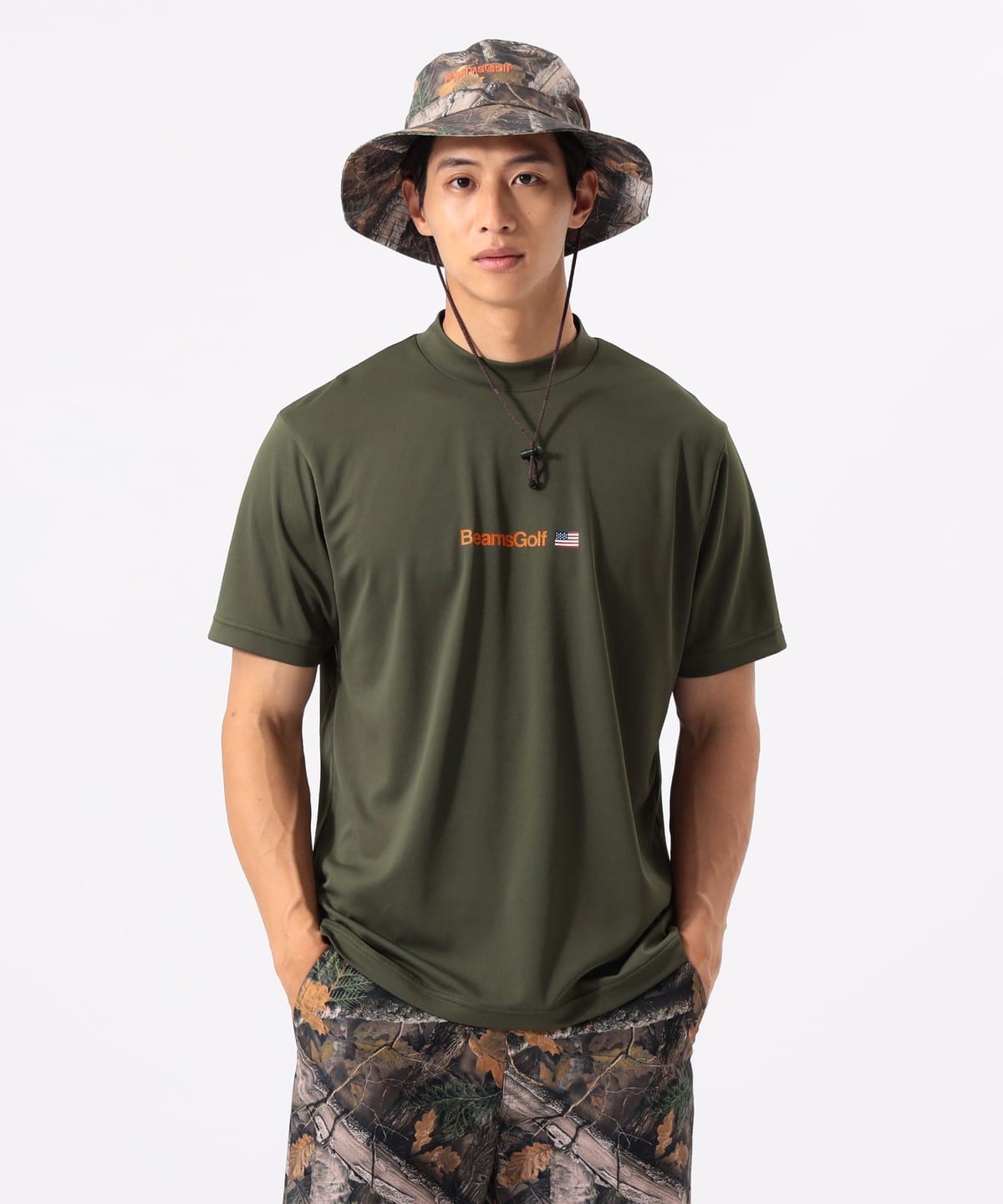 BEAMS GOLF（ビームス ゴルフ）ORANGE LABEL / フロントロゴ モック