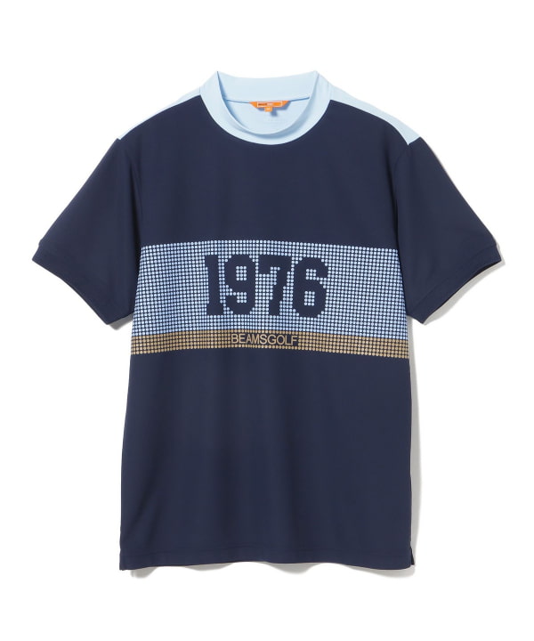 ORANGE LABEL / 1976 グラフィック モックネック シャツ（吸水速乾・UVカット）．