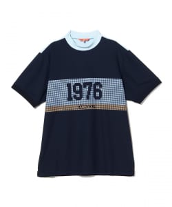 【+10%ポイントUP】ORANGE LABEL / 1976 グラフィック モックネック シャツ（吸水速乾・UVカット）