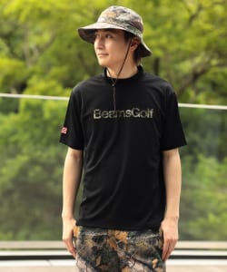 ORANGE LABEL / バッグロゴ ツリーカモ モックネックシャツ（吸水速乾・UVカット）