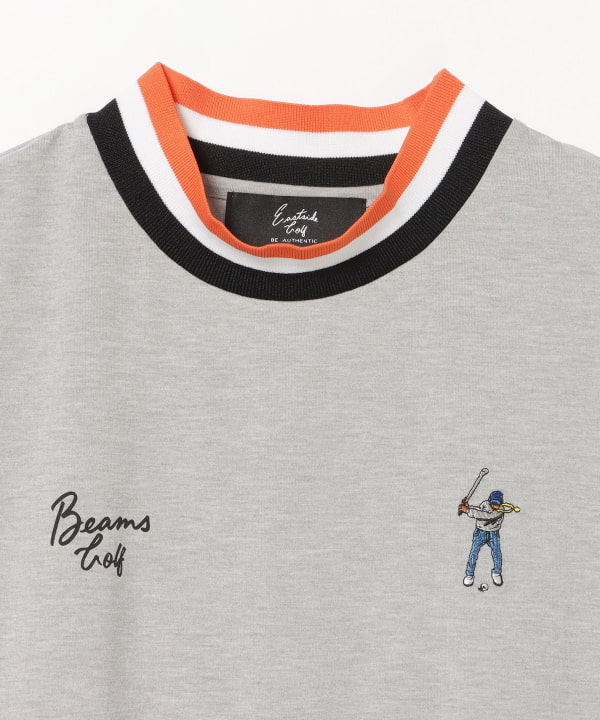【別注】EASTSIDE GOLF / 配色ライン モックネックシャツ
