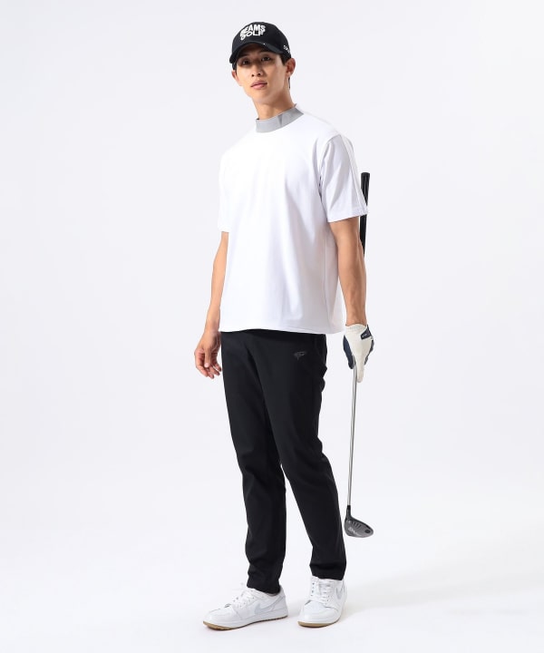 メッシュパネル モックネック シャツ Model : H:185 B:93 W:72 H:92  Size：L