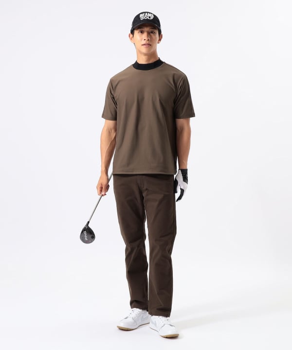 メッシュパネル モックネック シャツ Model : H:185 B:93 W:72 H:92  Size：L