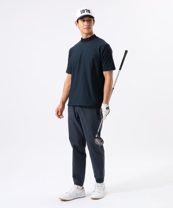 メッシュパネル モックネック シャツ Model : H:185 B:93 W:72 H:92  Size：L