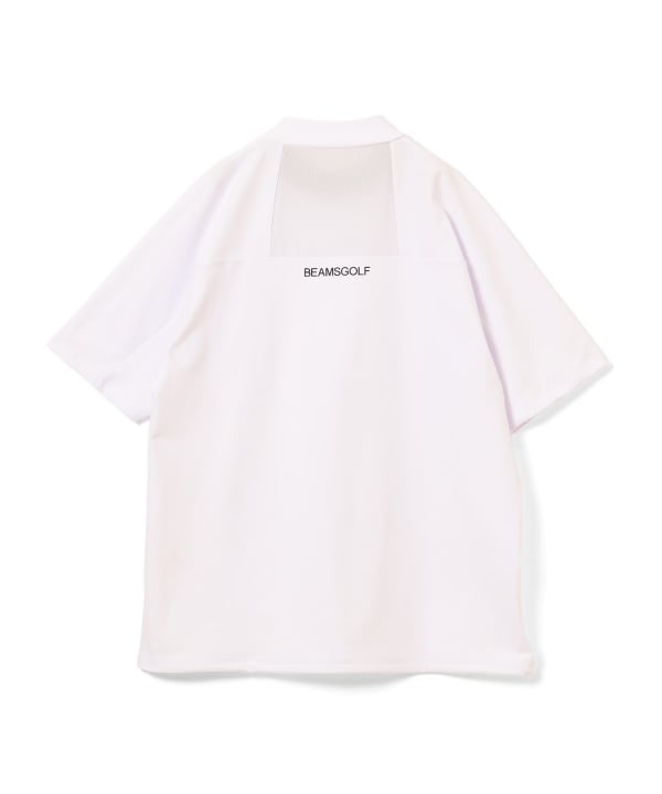 メッシュパネル モックネック シャツ