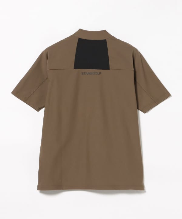 BEAMS GOLF（ビームス ゴルフ）メッシュパネル モックネック シャツ