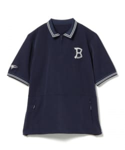 BEAMS GOLF ORANGE LABEL / 男裝 半拉鍊 彈性 短袖 上衣