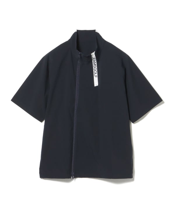 新品　BEAMS GOLF ビームスゴルフ　半袖ハーフジップシャツ　S BEAMS GOLF ビームスゴルフ ハーフジップ半袖Tシャツ ネイビー系