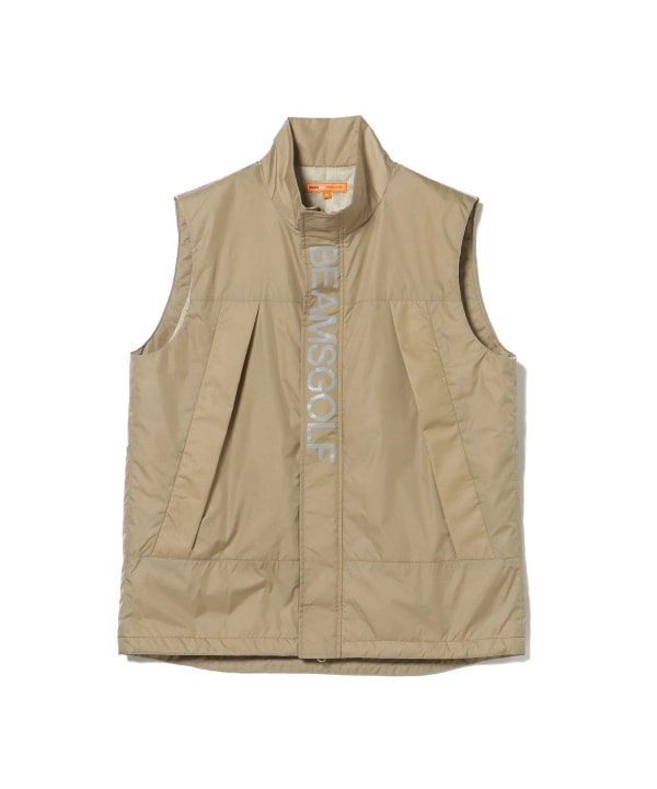 【未使用級・23AW・サイズXL】ビームスゴルフ　パデッドベスト　ベージュ　中綿 BEAMS GOLF（ビームス ゴルフ）ORANGE LABEL / パッデッド ベスト（撥