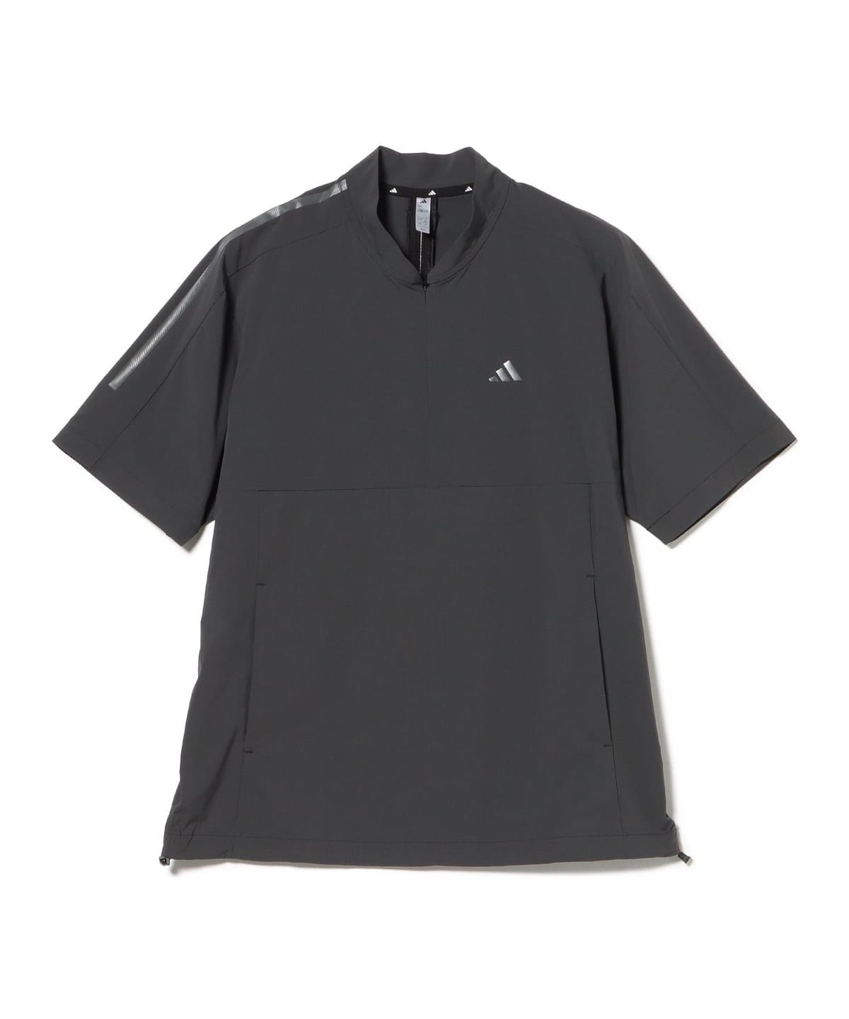 BEAMS GOLF 半袖シャツ M ブラック/グレー BEAMS GOLF（ビームス ゴルフ）adidas Golf / 撥水 プルオーバー 半袖