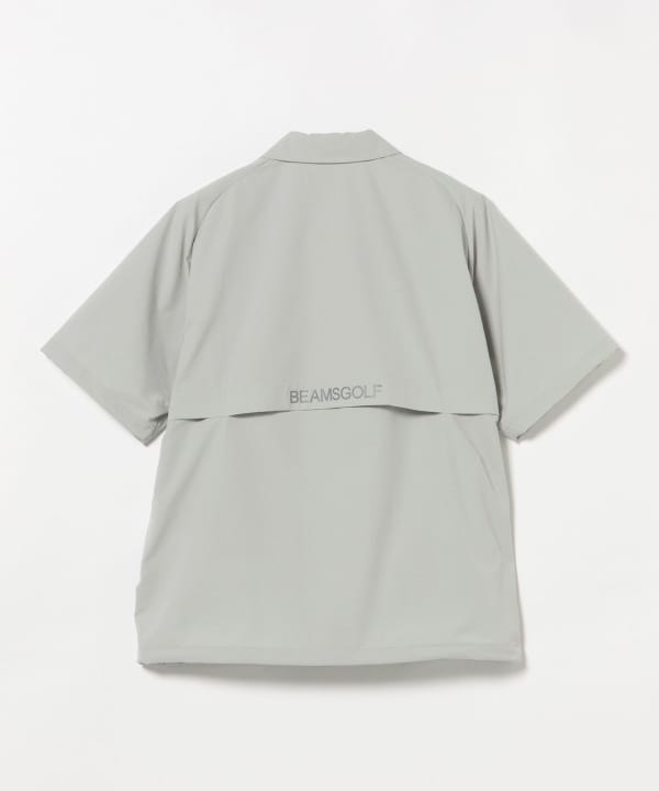 BEAMS GOLF グレー ハーフジップ 超美品】ビームスゴルフ ブルゾン グレー ハーフジップ 一部パンチング