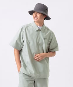 【+10%ポイントUP】ORANGE LABEL / ストレッチ ハーフジップ ショートスリーブ ピステ（撥水）