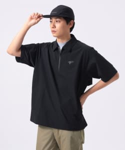 【+10%ポイントUP】ORANGE LABEL / ストレッチ ハーフジップ ショートスリーブ ピステ（撥水）