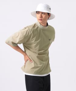 【+10%ポイントUP】ORANGE LABEL / ストレッチ ショートスリーブ モックネック ピステ（撥水）