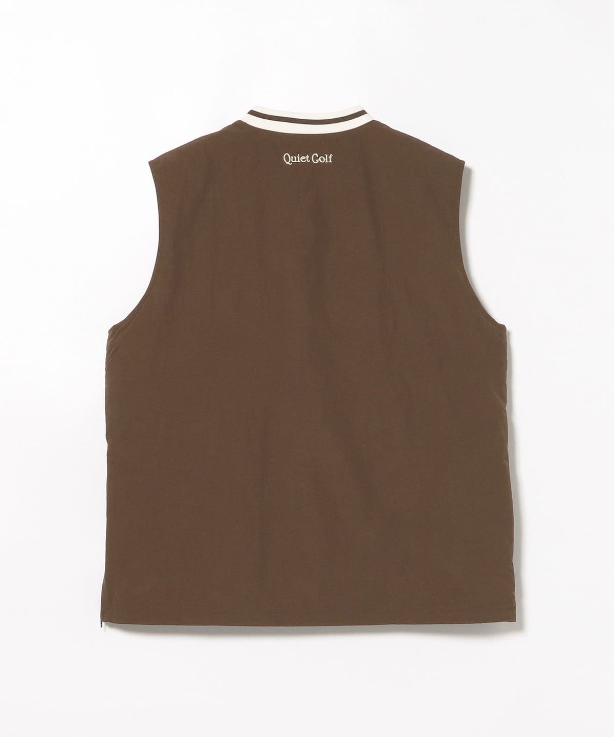 BEAMS　GOLF♥ベスト セール】PURPLE LABEL / チェック 切り替え パネルフード ベスト